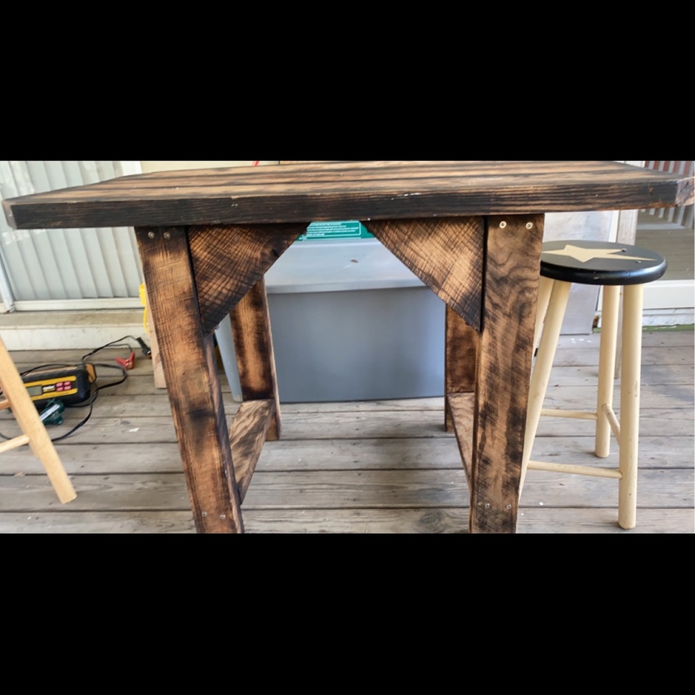 Hand crafted multiple purpose table
